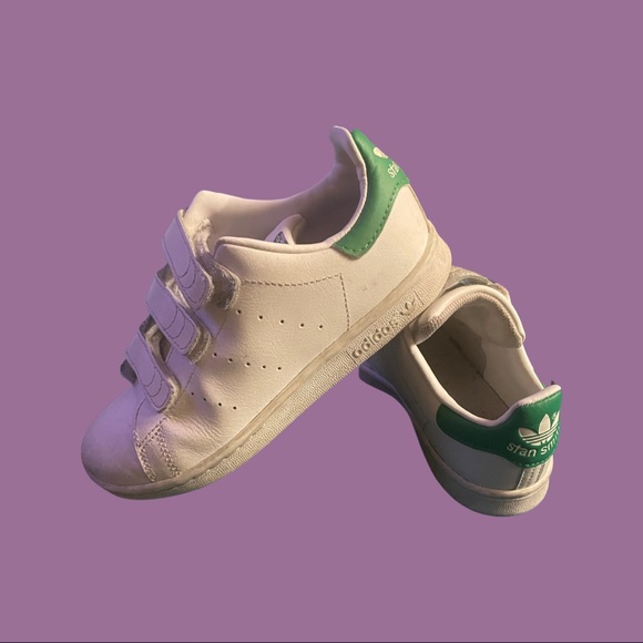 Adidas original Stan Smith White/Green kids - Picture 1 of 2